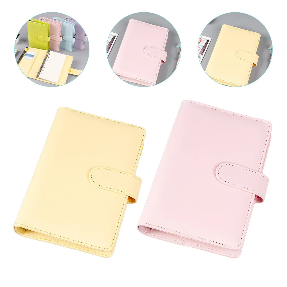 

Binder Journal Planner Leather Notebook Notepad Notebooks Office Budget Stationery 6 Cash Organizer Money Diary Saving Memo Leaf