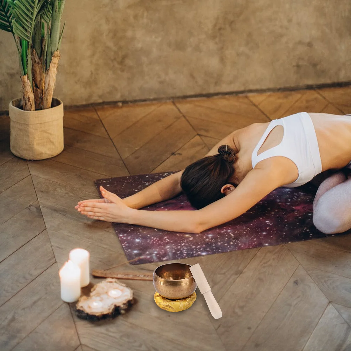 

Bowl Set Meditation Singing Copper Mallet Tibetan Tool Budda Sound Mind Silent Mindfulness Chakra Yoga Chanting Bowls Tuning