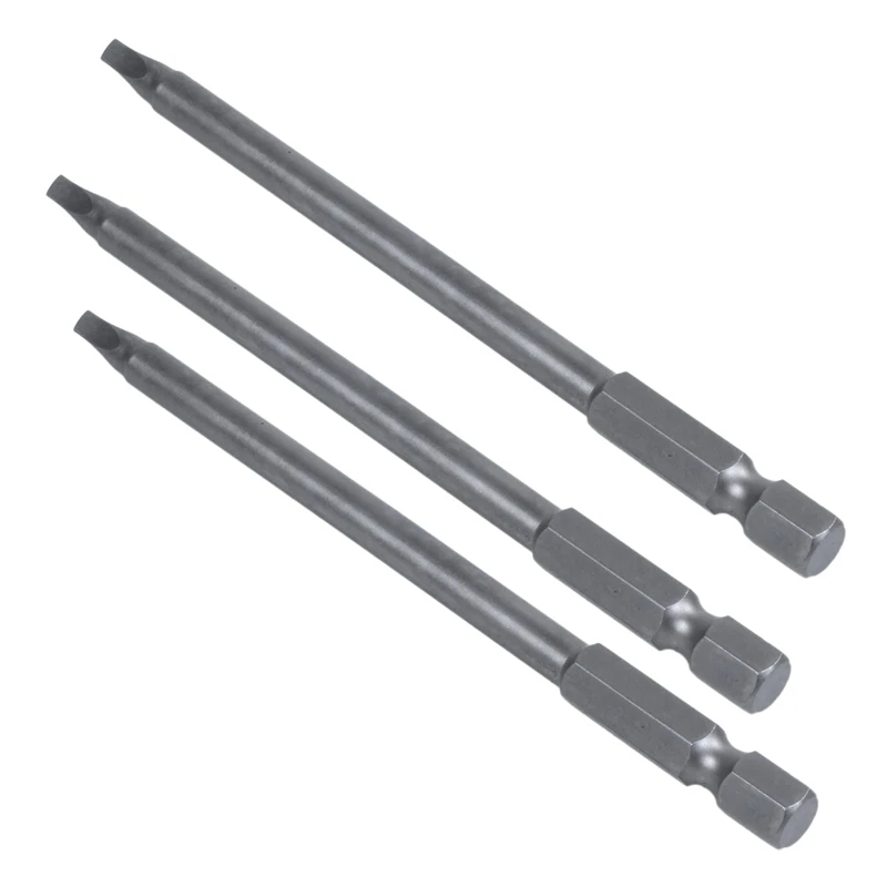 

3x1/4 дюйма шестигранный хвостовик 6 мм диаметр вала 100 мм длинная квадратная отвертка серого цвета
