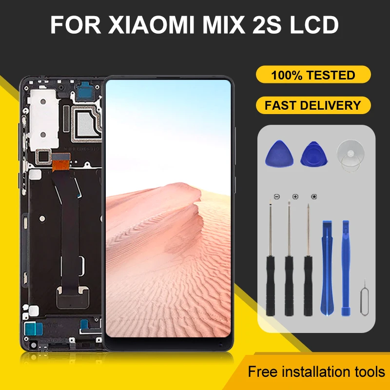 

1Pcs For Xiaomi Mi Mix 2S Lcd Touch Screen Panel Digitizer Assembly Replacement M1803D5XA Display Free Shipping With Tools