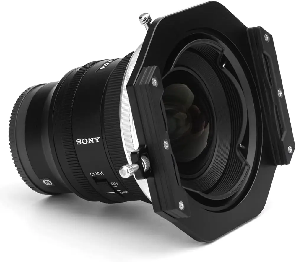 Фото Держатель фильтров NiSi 100 мм для Sony FE 14mm f/1.8 GM, вмещает 2 фильтра 100x100 мм/100x150 мм, 360 градусов °   Ротация, без виньетирования №1