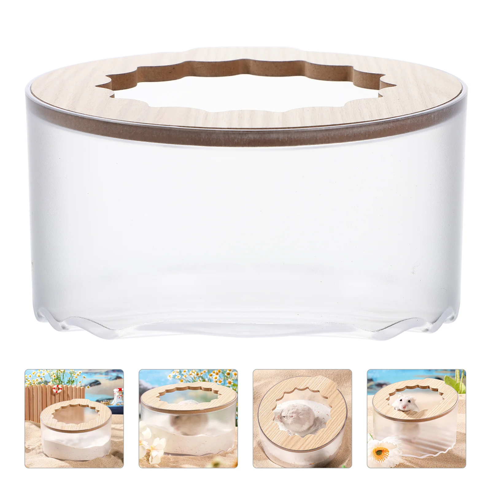 

Hamster Bath Sand Bathtub Box Guinea Bathroom Basin Chinchilla Rathouse Container Small Toilet Clear Gerbil Animal Litterpet
