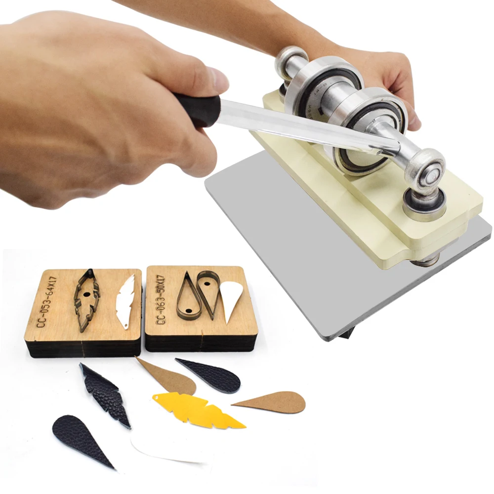 Купить Машина для высечки кожи, Ручной пресс, ручной штамповочный пресс для кожи，ручной резак, пресс для кормления шириной 15 см, для кожевенного ре...