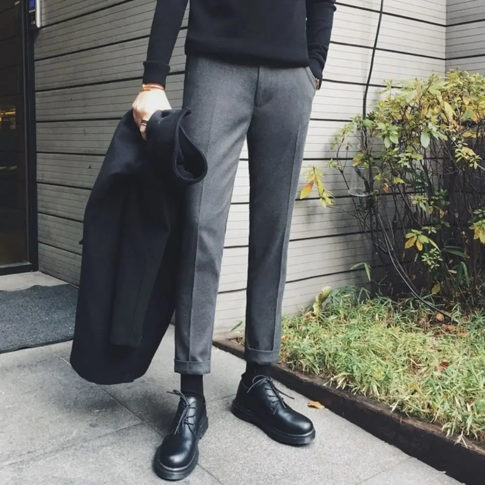 

2023 Men's Business Pants Men Fit Stretch Formal Long Trousers Plus Size Loose Trousers Men's Clothing Casual Pants V106