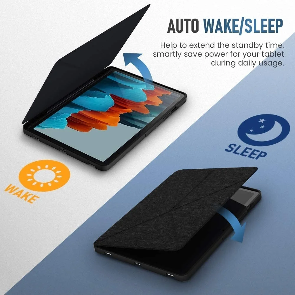 

Для планшетов Samsung Galaxy Tab S7 Plus и Galaxy Tab S7 FE 12,4 дюймов, чехол-подставка для планшета Samsung Galaxy Tab S7 11 дюймов