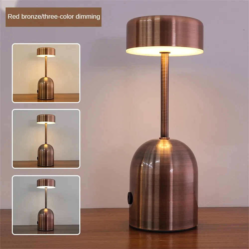 

Металлическая настольная лампа, гриб, сенсорный выключатель, перезаряжаемая Настольная лампа для спальни, гостиной, гостиницы, лампа