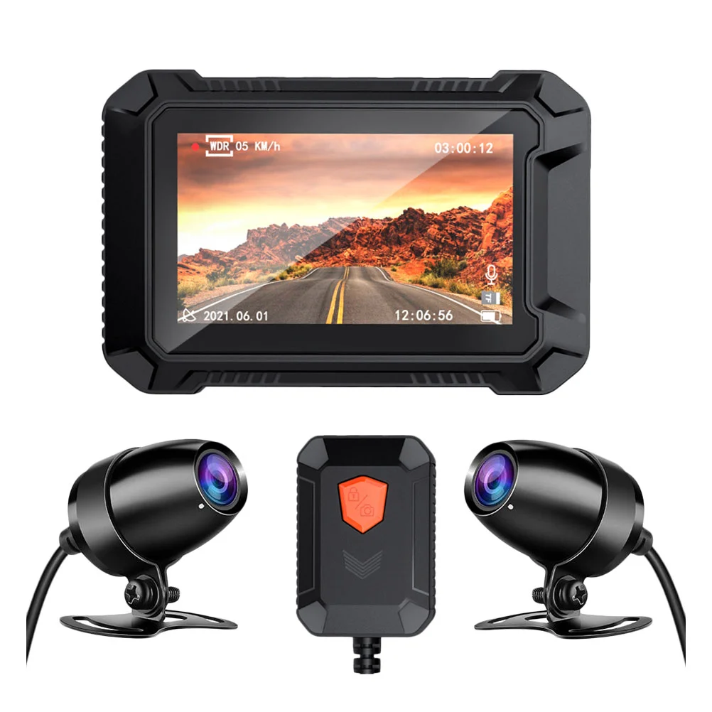 

1 Set Motorcycle Dash Cam 1080P Camera Wide-Angle Recorder Driving Recorder