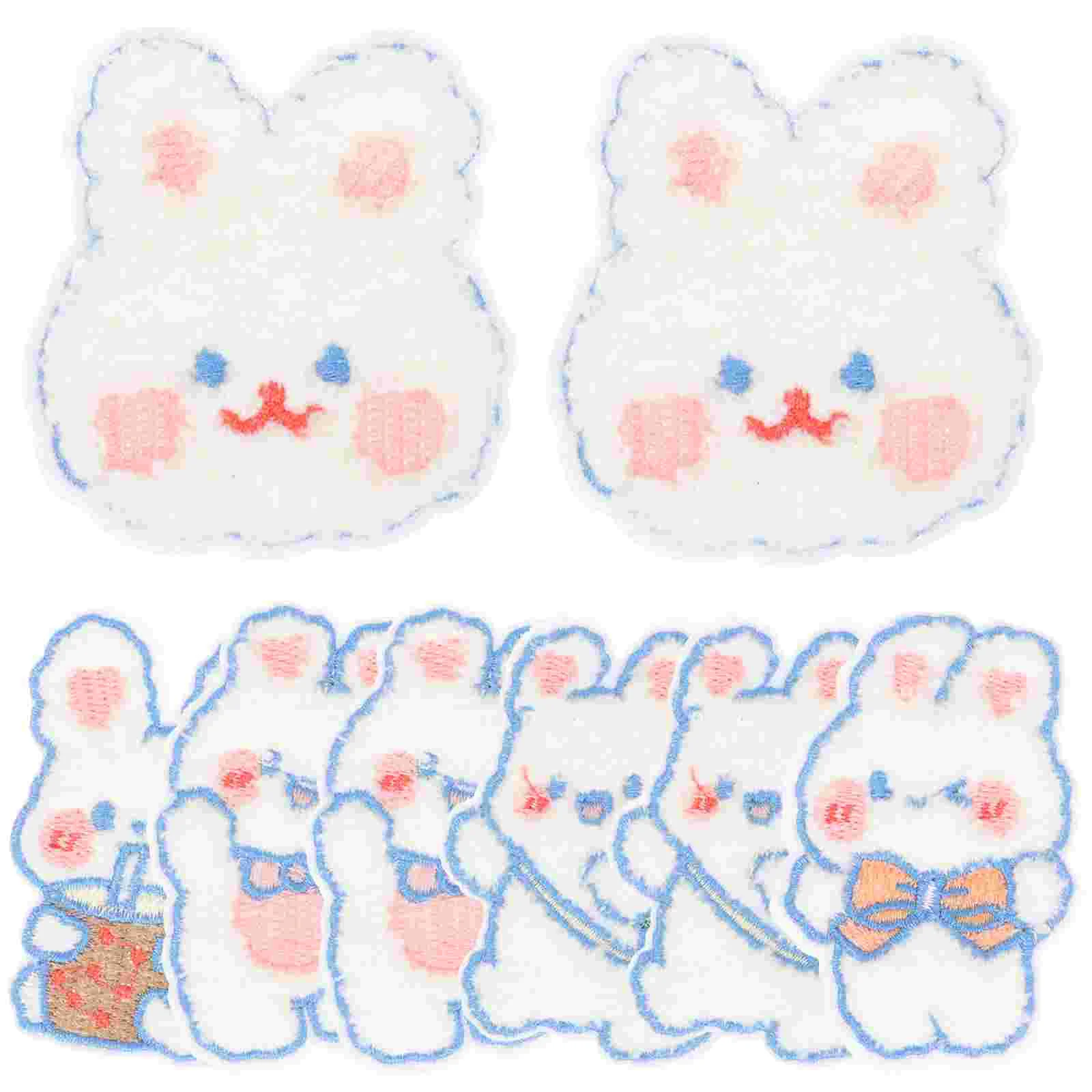 

Cartoon Rabbit Cloth Sticker Garment Sewing Patches Back Decor Home DIY Embroidered Coat Letter Stickers