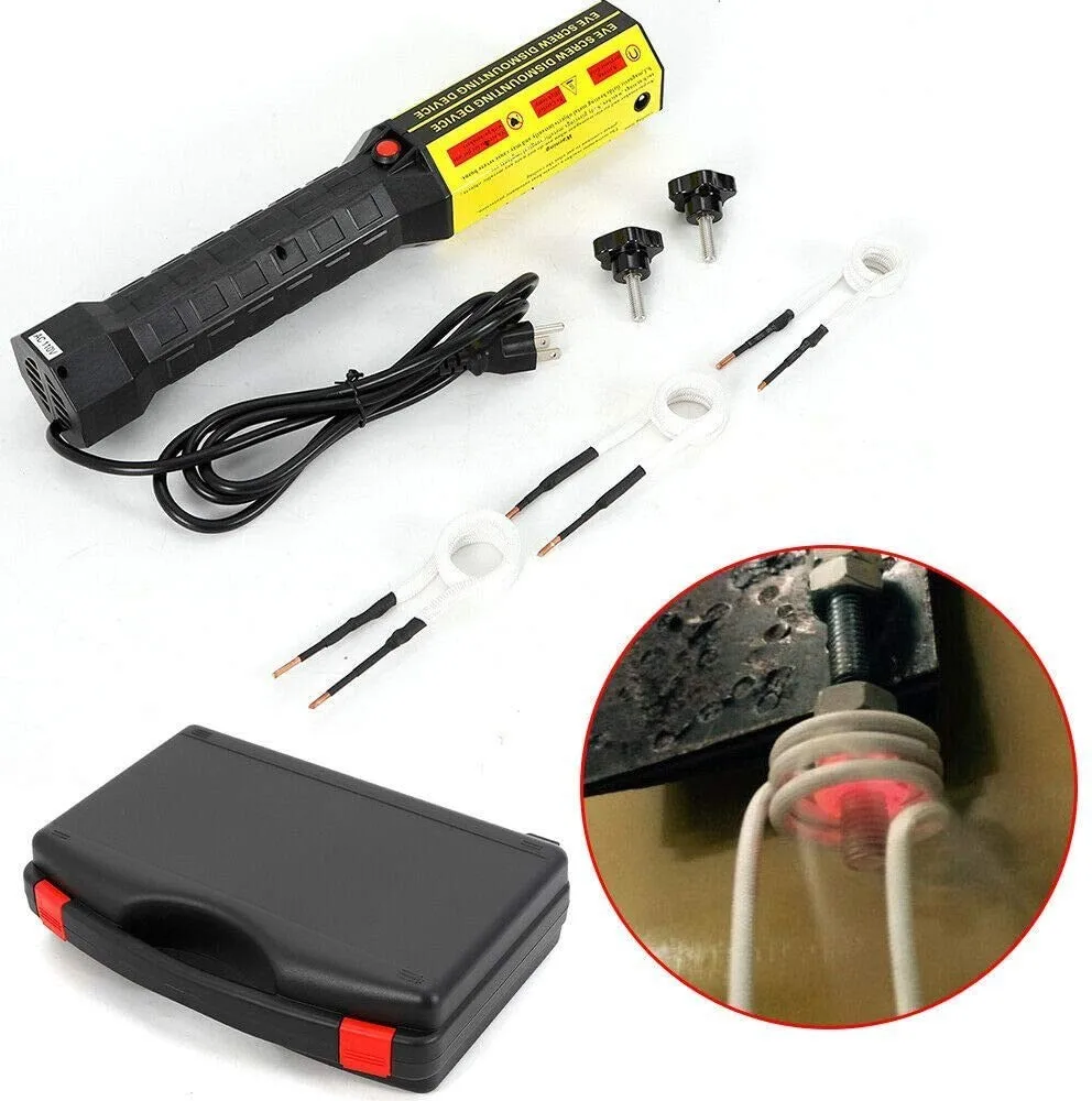 

1000W Magnetic Induction Heater Bolt Remover Repair Machine Tool Screw Tool Bolt Heat Remover Tool Kit 110V