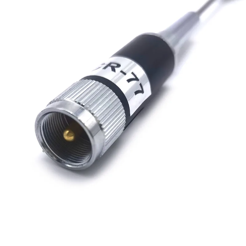 CR-77 High Gain UHF Connector 144-430MHz Mobile Radio Antenna PL-259 Magnetic Base Flexible Long Ranger Walkie Talkie Antenna