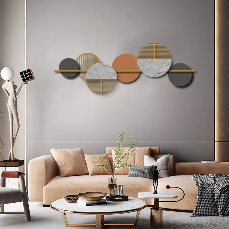 

Wall Decoration Sofa Background Wall Pendant Decorative Wall Mural Metal Restaurant Pendant
