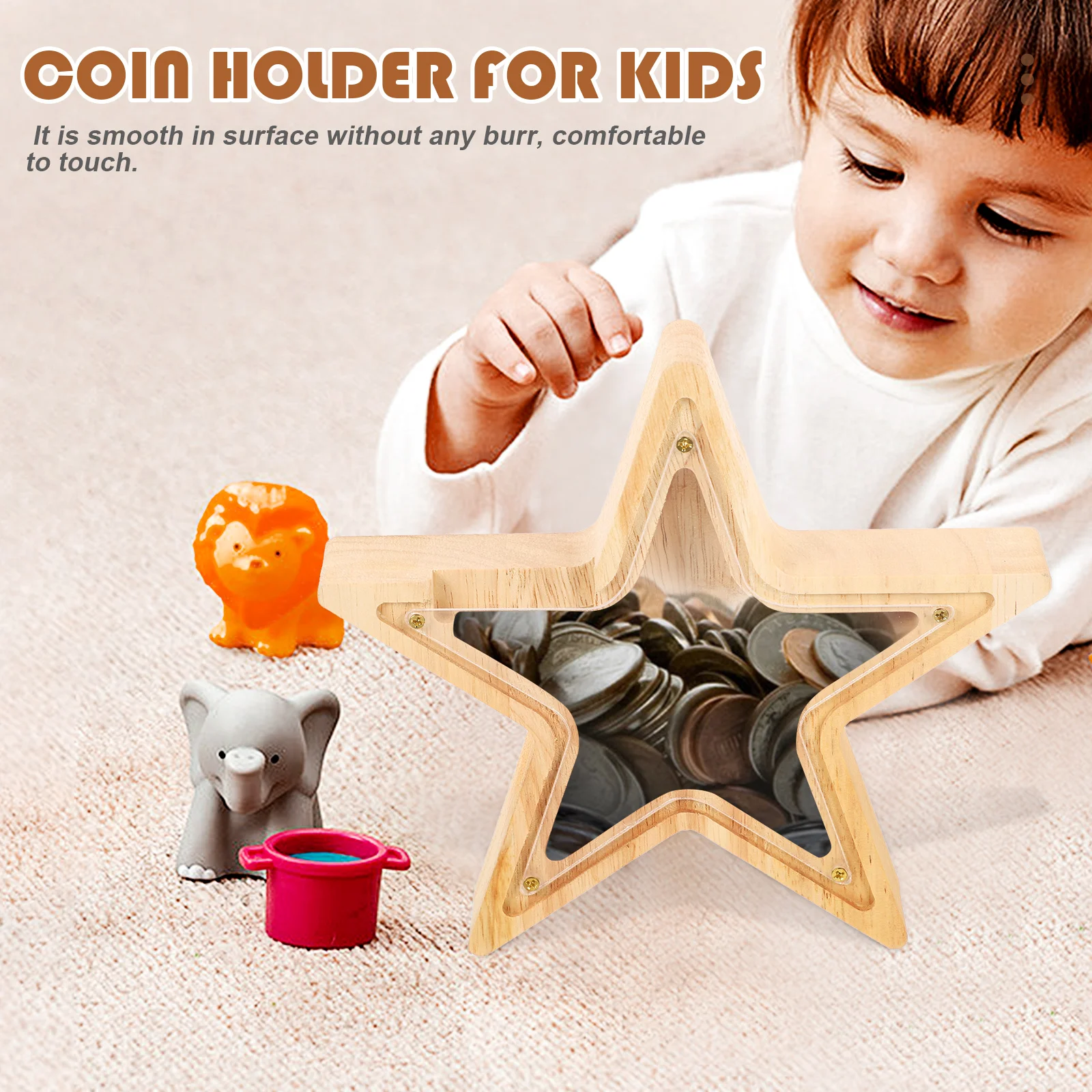 Монеты для детей аксессуары копилки со звездами модный горшок экономии детский