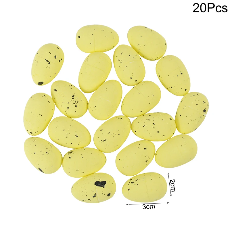 

20 шт. Пасхальные Яйца из Пенопласта Желтые с Пятнами ZQCXLD