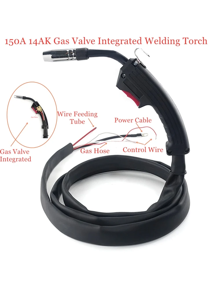 

MIG Welding Torch 14AK Gas Valve MIG Torch 3M Air Cooled Welder Gun for MAG Welding Machine