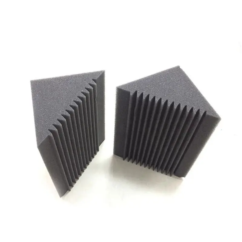 Фото Акустическая пена ABKV-48 PCS, угольно-черная, звукопоглощающая, для студийной звукоизоляции, угловая, 12 x 12 x 24 см №4