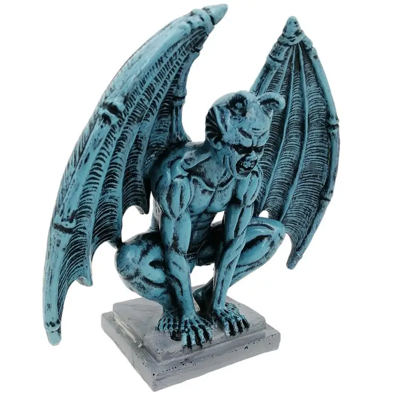 

Gothic Gargoyle Statue Winged Gargoyle Garden Statue Guardian Sculpture Gothic Devil Craft Resin Statue Hands On The Floor