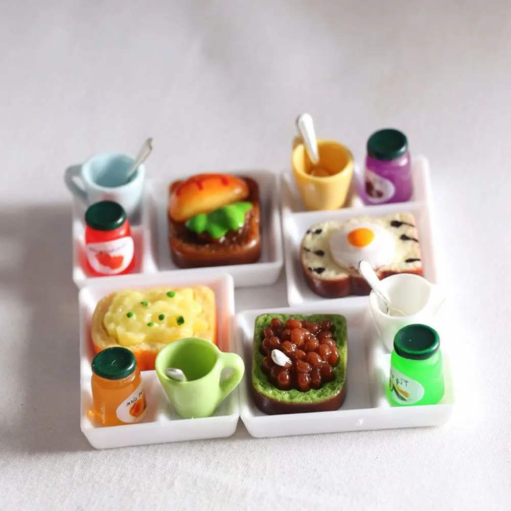 5 шт./компл. кукольный домик игрушечный кухонный миниатюрный тост хлеб красочная