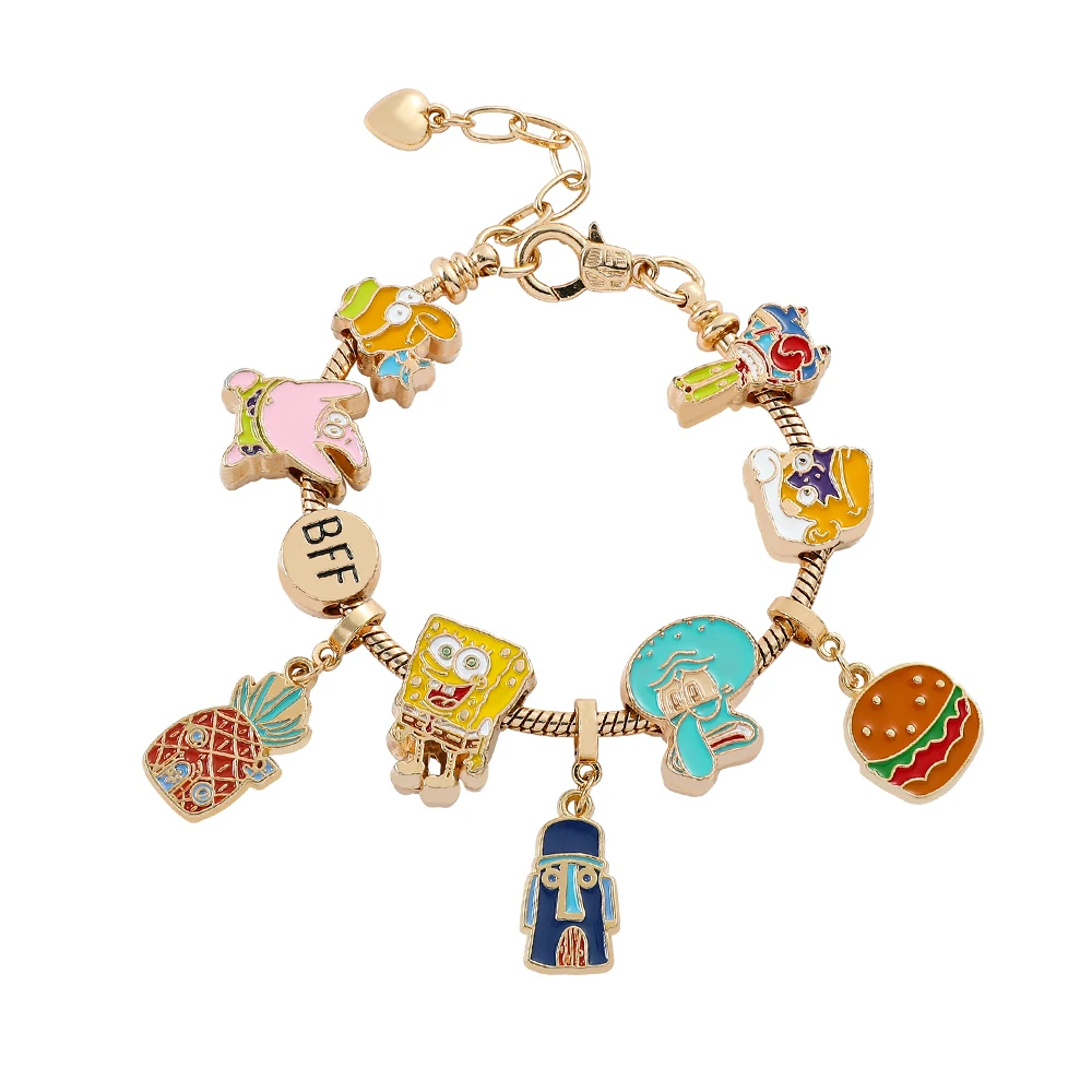 

Spongebob Squarepants Charms Bracelet Y2k Femme Jewelry Accessories With Squidward Tentacles Patrick Star Bff Bracelet Spongebob