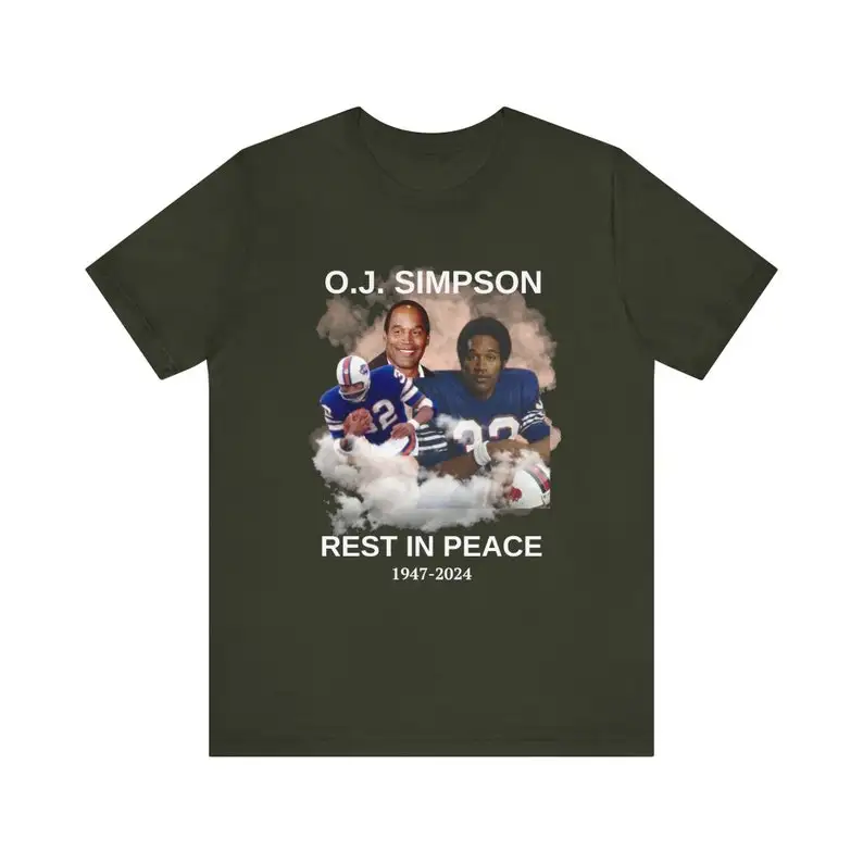 Фото Футболка OJ Simpson Shir Rip Oj Simpson 1947-2024, свитшот, футболка-шитпост, футболка OJ Simpson №1