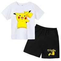 summer new fashion cute short sleeves cartoon clothing sets for boys and girls hot sale comfortable casual t shirts