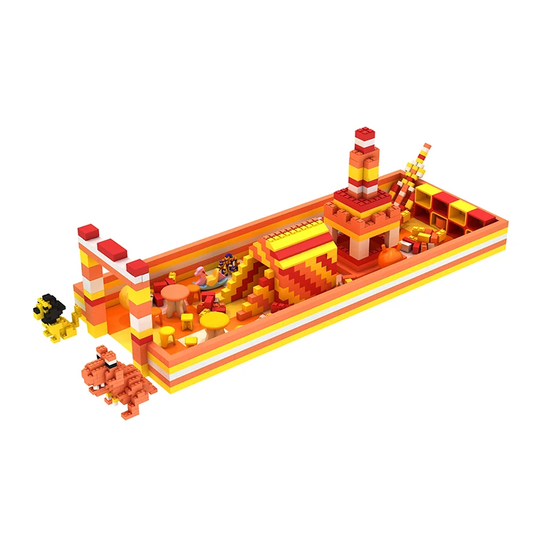 Крытая игровая площадка CandyColored с мягкой зоной игр и домом для ролевых игр для детей в продаже (art.: 3920cd5e95d84) - 3920cd5e95d84