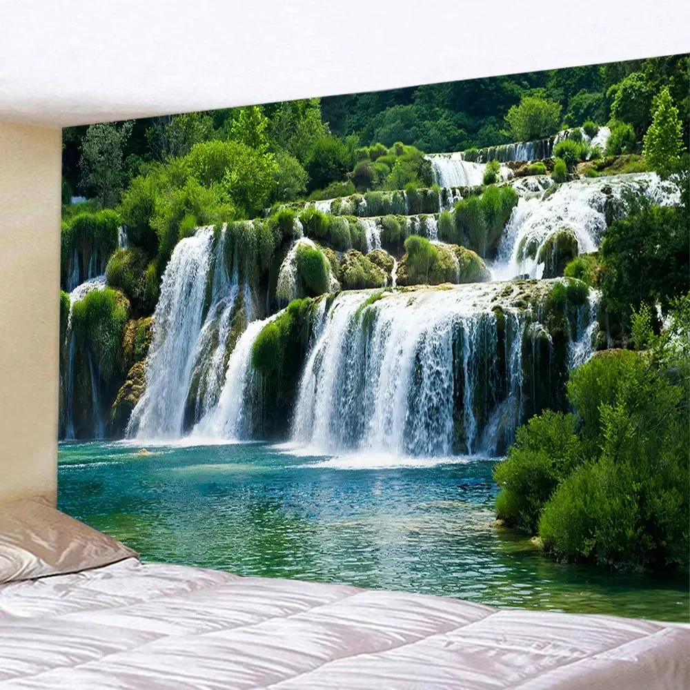 Лесной водопад фотография психоделической сцены домашнее художественное