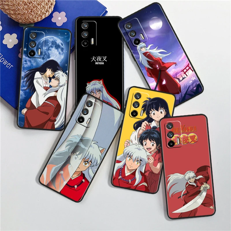 Inuyasha Аниме для OPPO Realme Narzo 50i 50A 10 9 8 7 6S 6 5 Pro Plus Global Black Silicone Phone чехол Cover