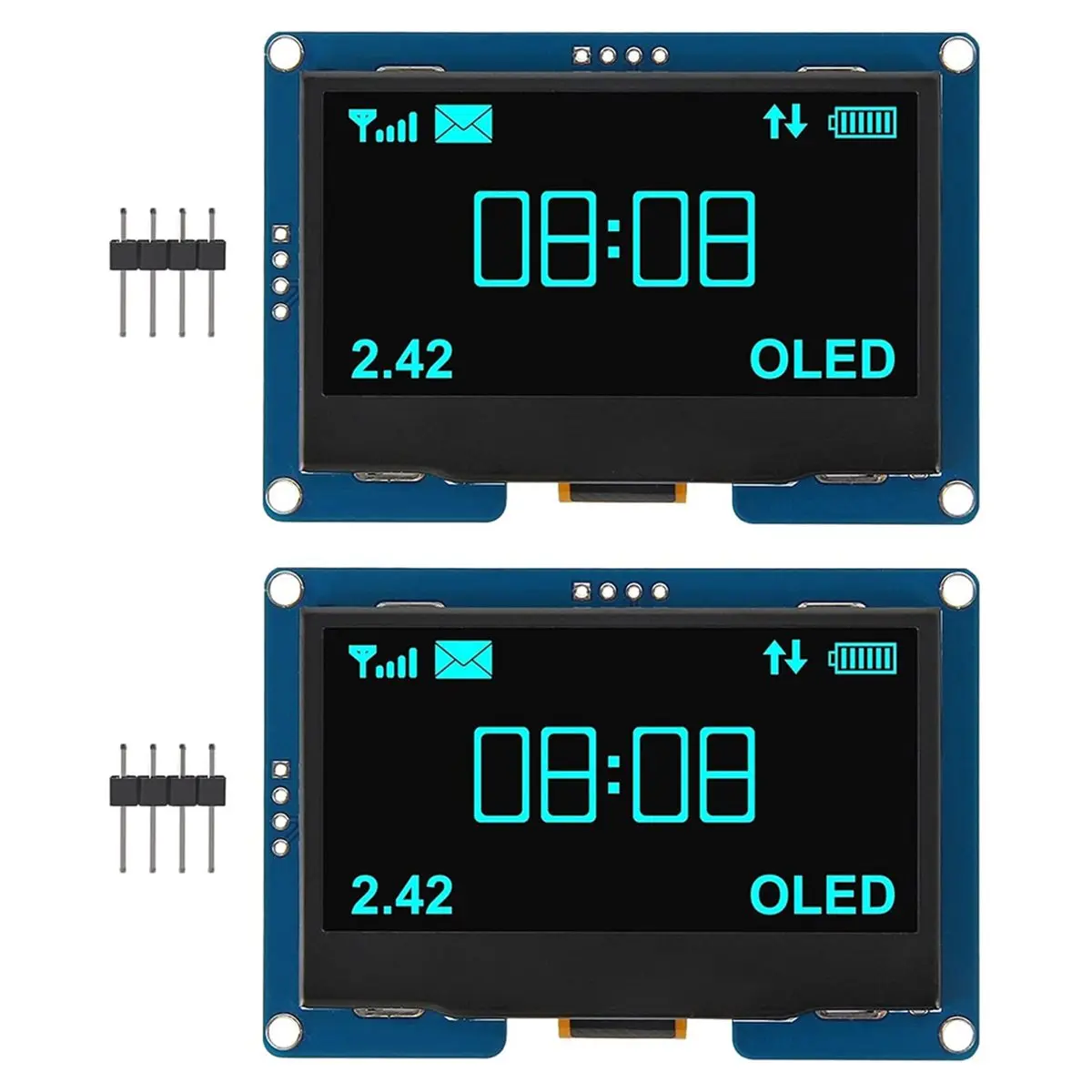 Фото # Модуль OLED-дисплея 27I, 2 шт., 2,4-дюймовый OLED-дисплей 128x64 SSD1309 для Arduino (ABS) №5