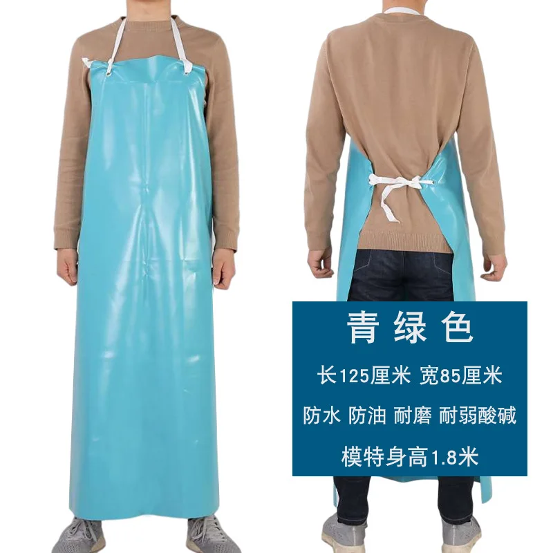 

Waterproof and oil-proof lengthened and thickened PVC wear-resistant apron for adult aquatic slaughtering food apron