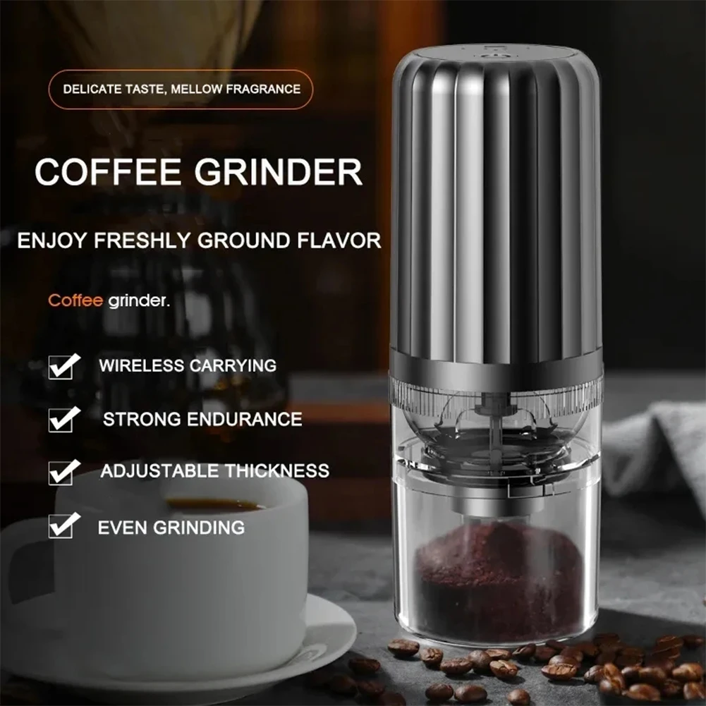 

1PCS Portable Electric Coffee Grinder Wireless USB Rechargeable Coffee Bean Grinder For Home Office Outdoor Travel Coffeeware