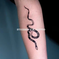 tatouage serpent waterproof tatuaggi temporanei snake stickers men women arm personality body art dark temporary tattoo adesivos