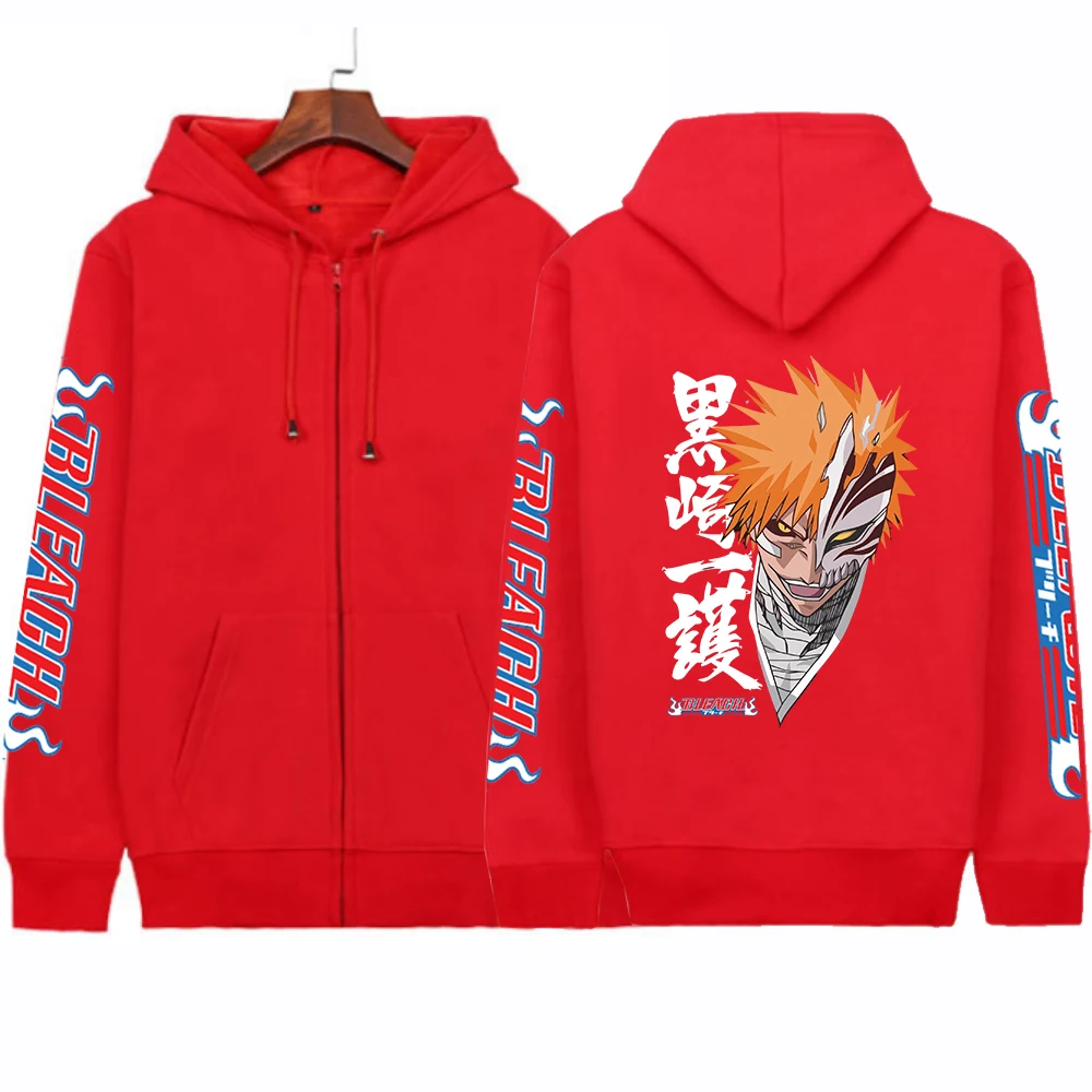 2022 Отбеливающее Аниме Толстовка Kurosaki Ichigo толстовки с принтом Мужские и женские