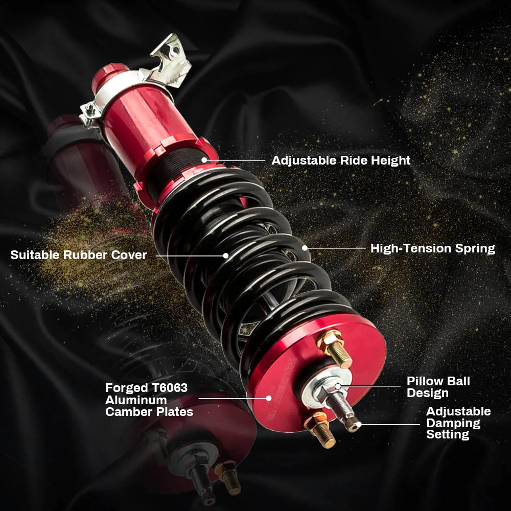 Coilover Shocks For Honda Civic EE EF EC CRX 88-91 EJ EG EH 24 Ways Street Adj. Damper for EK Del Sol 92-00 Integra 90-93 - купить по