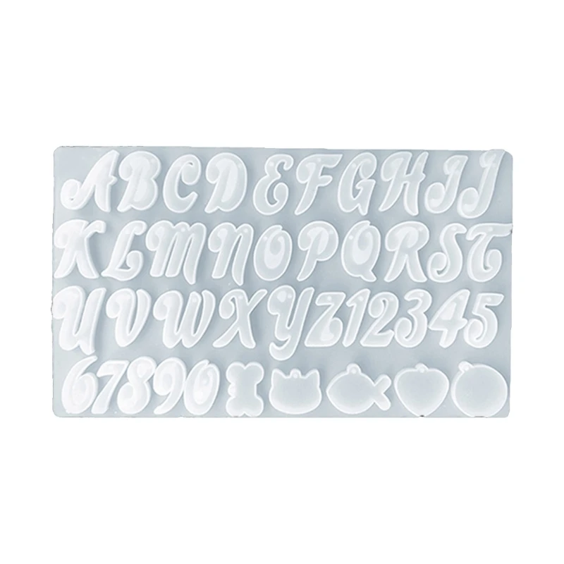 

4XBF Resin Casting DIY Letter & Ornament Epoxy Molds Resin Keychain Making Supplies