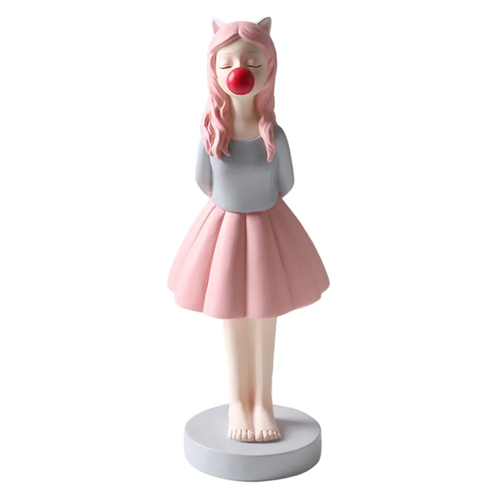 

Creative Resin Bubble Girl Statue Modern Figurine for Home Bedroom Desktop Decor Ornament Gift