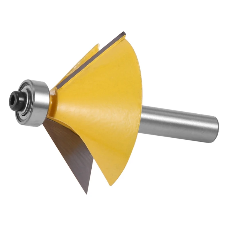 

2Pc 8Mm Shank Large 45 Degree Chamfer&Bevel Edging Router Bit Wood Cutting Tool Woodworking Router Bits