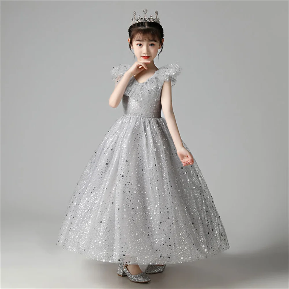 

Elegant Party Girl Dresses Ball Gown Flower Ceremony dress Kids Fancy Graduation Girls Boutique Outfit Kids Elegant 12 14 15