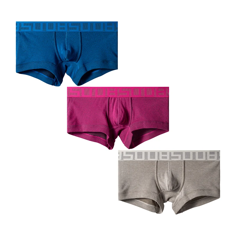 

3Pcs Sexy Long Boxer Men Underwear Boxershorts High Elasticity Seamless Cotton Male Panties Lingerie Men Casual Shorts 2023