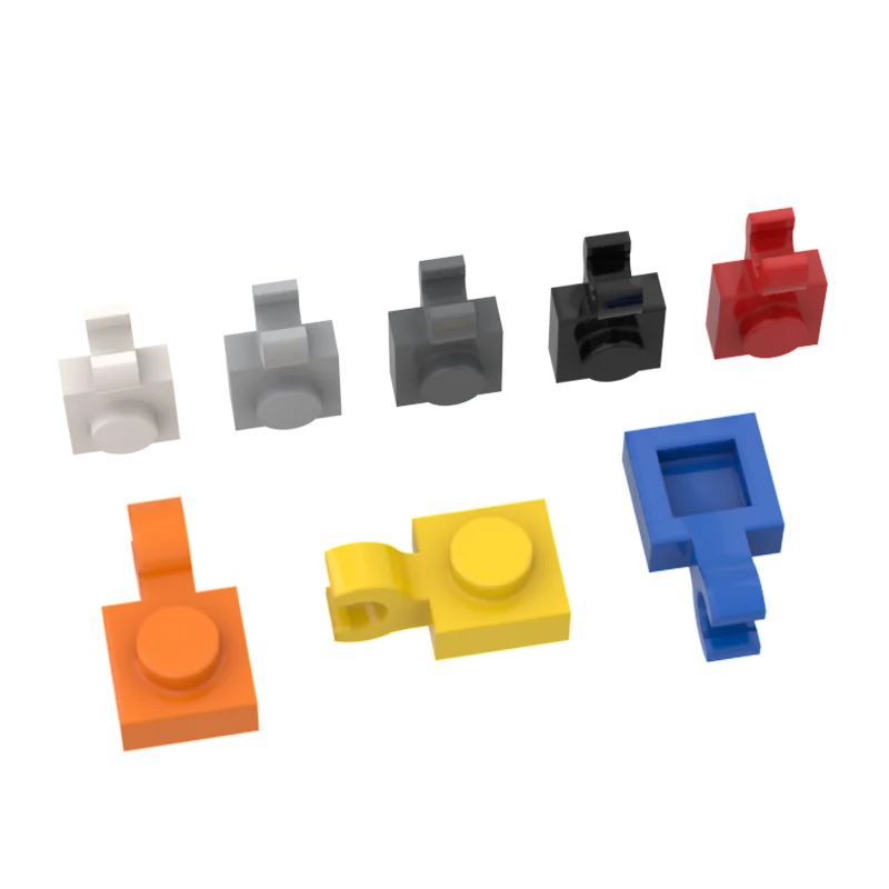 Детали MOC для кирпича 61252 10 шт. специальная пластина 1x1 с зажимом 6019 совместимый