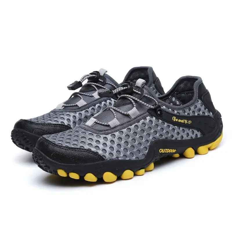 

Мужская Спортивная обувь для горного туризма брендовая мужская кожаная водонепроницаемая обувь для бега спортивные черные мужские кроссо...