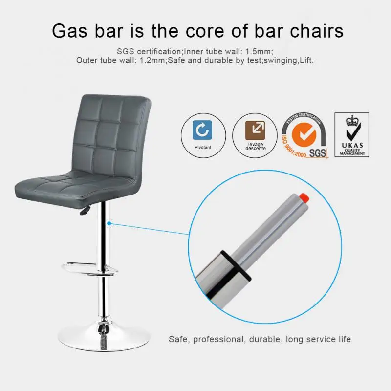 

Dining Chairs For Home Office Salon HWC Modern Bar Chairs Dining Room Chairs Adjustable Swivel Bar Stools Kitchen Counter