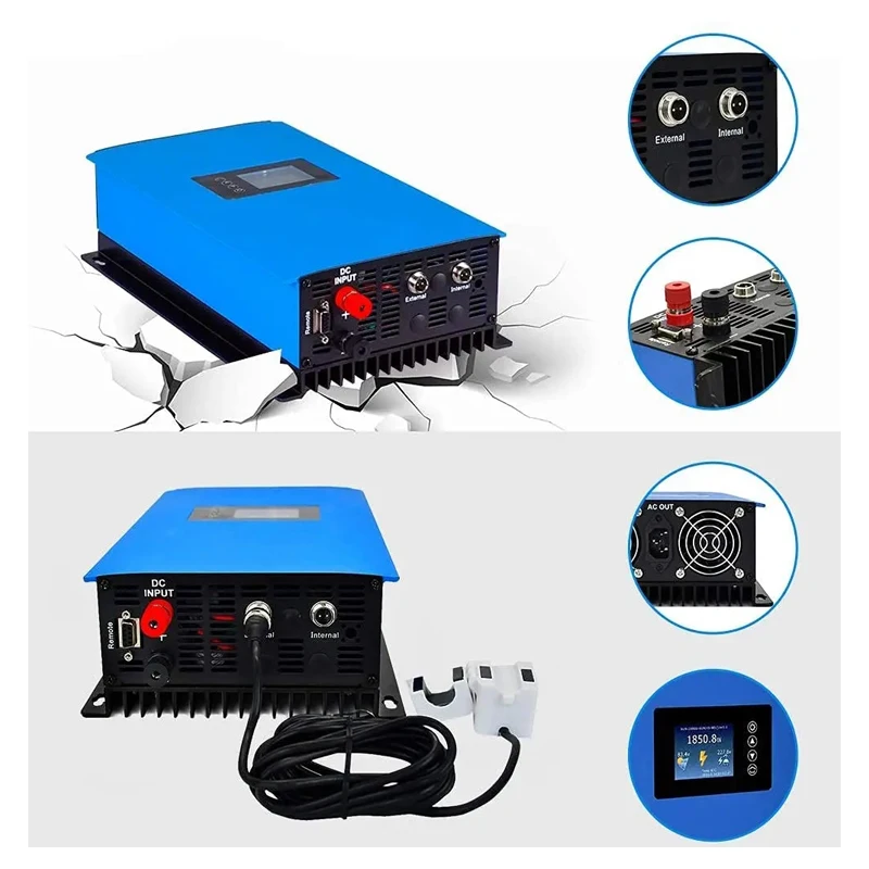 5000 Вт ветровой инвертор MPPT Power On Grid Tie с датчиком ограничения немодулированного