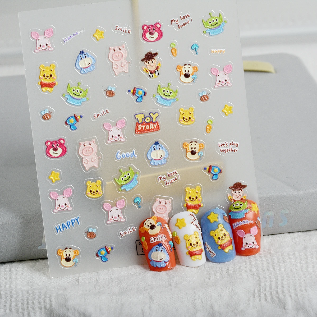 

Cute Cartoon Series 5D Self-Adhesive Slider Nail Stickers Decals For Nail