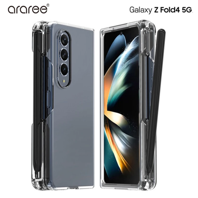 

Прозрачный чехол с S-слотом для ручки, чехол для Samsung Galaxy Z Fold 4, чехол для телефона W23