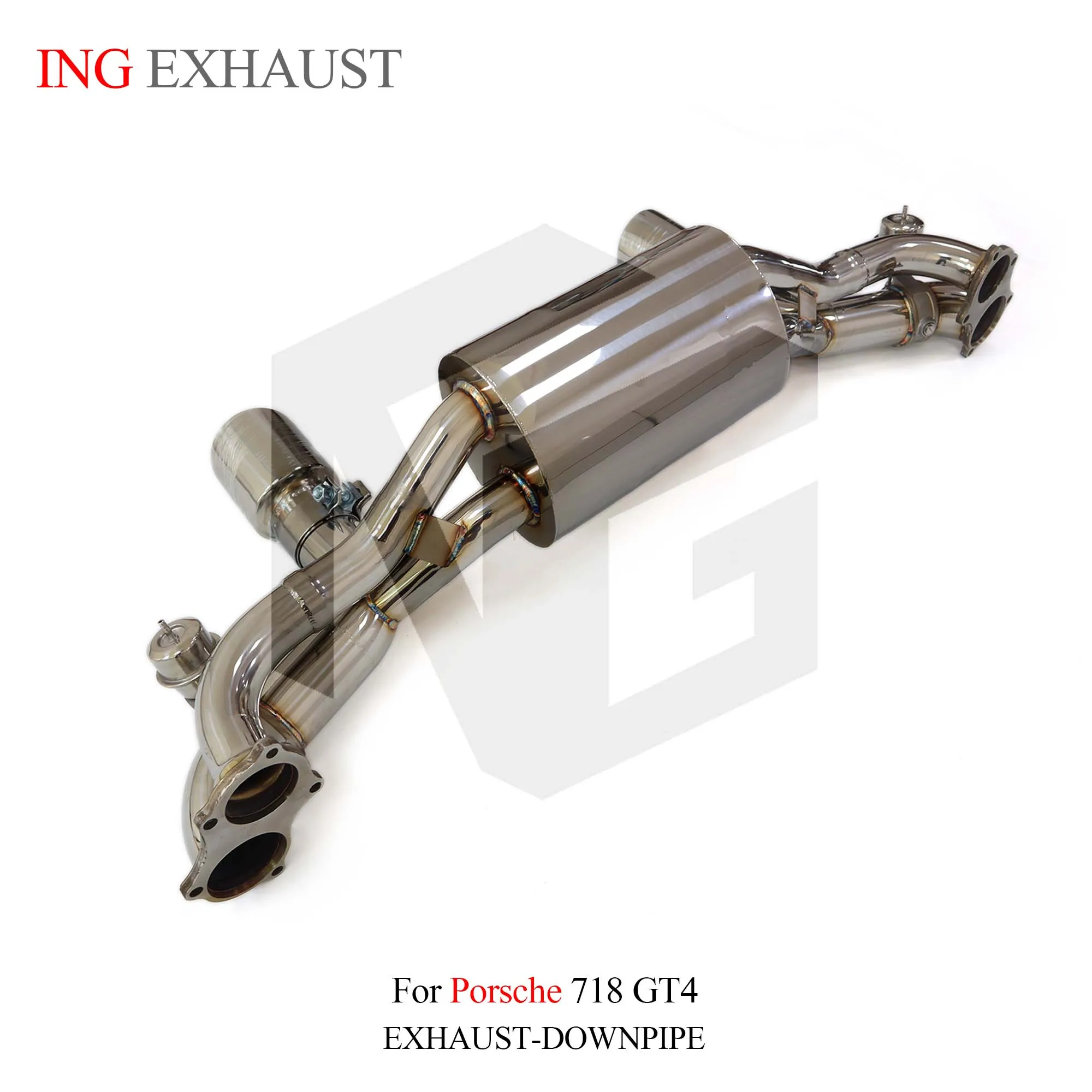 Выпускной клапан ING New Style SS304 Catback для Porsche 718 GT4 GTS 4.0L Spyder Race автоматический