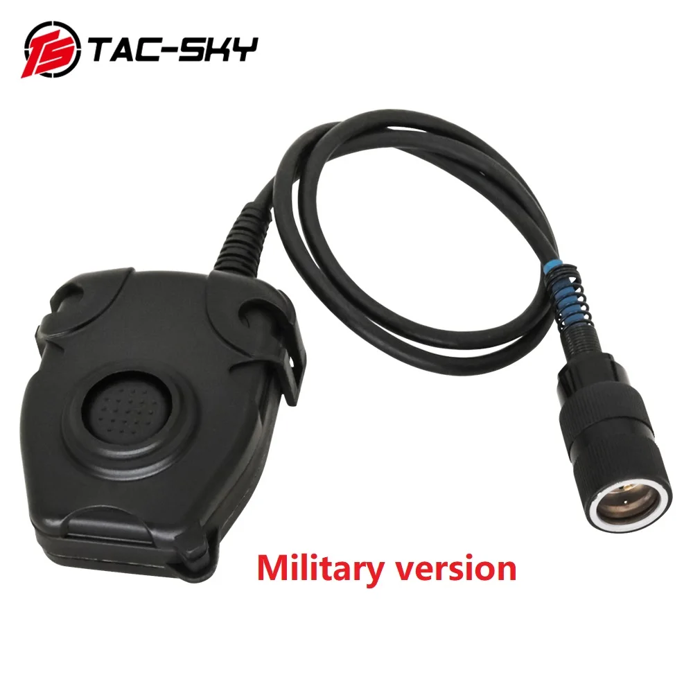 TS TAC-SKY Adapter Compatible with PELTOR/MSA Original Headset 6 Pin PTT for AN/PRC 152 152A148 Walkie Talkie