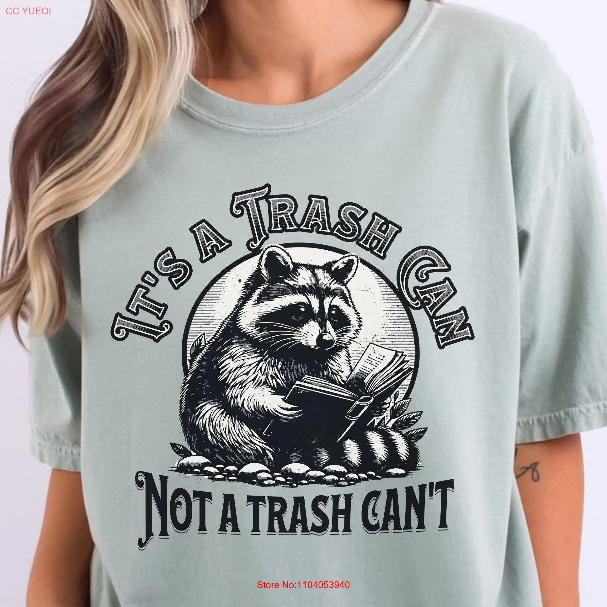 Футболка с изображением енота и мусорного бака для влюбленных забавные животные