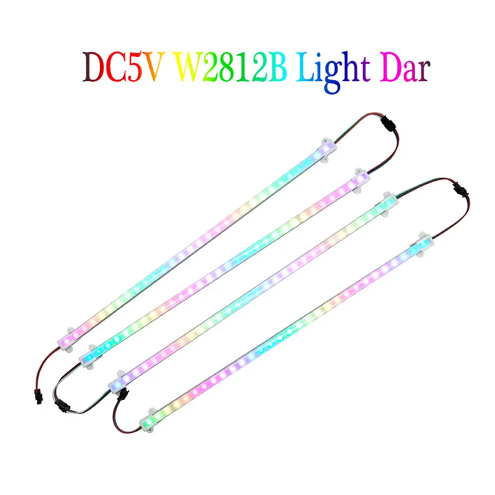 

1-10 шт., алюминиевый корпус WS2812 + крышка ПК, светодиодная балка WS2812B, светодиодсветодиодный алюминиевая жесткая балка, декоративное освещение...