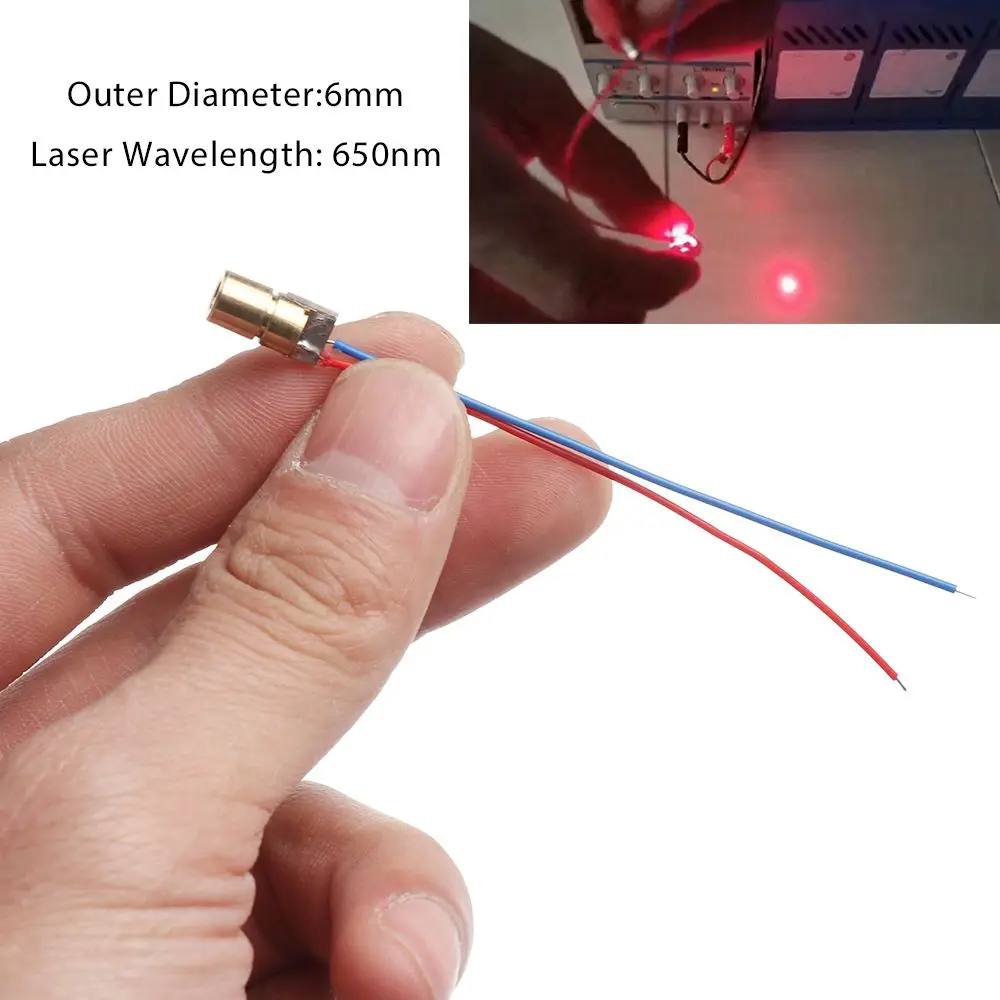 

1/3/5/10pcs Hot sale 5 million watt Red Sight Mini Laser diodes Dot Diode Module Adjustable Lasers 650nm 6mm 3/5V