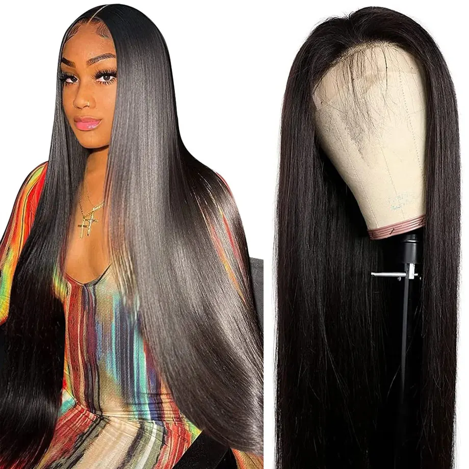 

Прямые парики из человеческих волос 5x5, парик на сетке высокой четкости, 30, 32 дюйма, бразильские парики на 6x6, 7x7, женские парики из человечески...